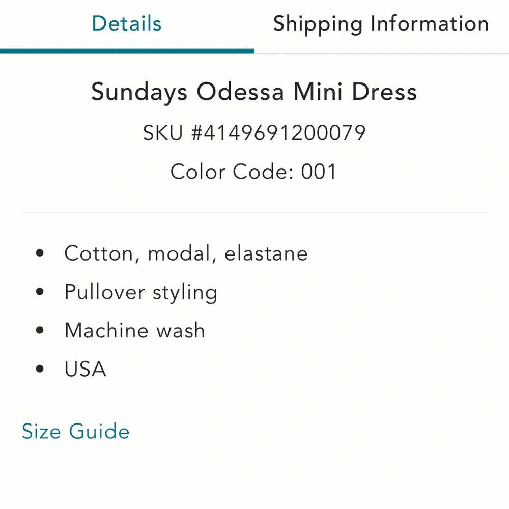 Sundays Odessa Black Mini Dress Size M Anthropologie